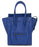 Celine Micro Luggage Handbag In Drummed Calfskin Petrol