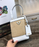 Prada Panier Medium Straw Bag White