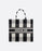 Dior Book Tote In Off-White & Black Embroidered Canvas