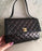 Chanel Small Flap Bag With Top Handle Navy Blue-Gold