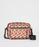 Burberry Monogram Print And Leather Crossbody Bag Vermilion