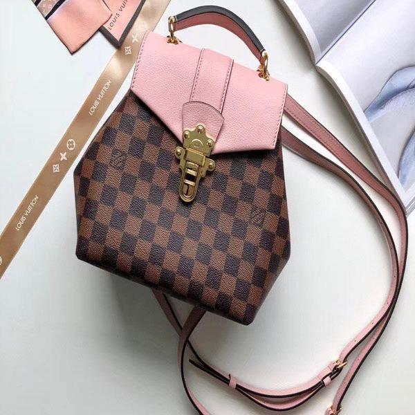 LV Clapton Backpack Damier Ebene Magnolia