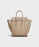 Celine Micro Luggage Handbag In Drummed Calfskin Dune