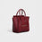 Micro Luggage Handbag In Drummed Calfskin Light Burgundy