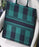 Dior Book Tote In Green & Black Embroidered Canvas