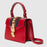 Gucci Sylvie Leather Mini Top Handle Hibiscus Red Bag