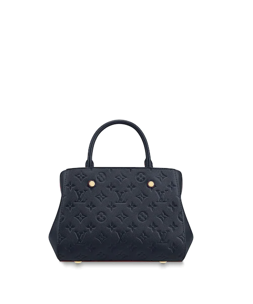 LV Montaigne BB Monogram Empreinte Leather Marine Rouge