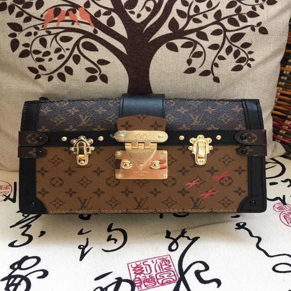 LV Trunk Clutch Monogram Reverse Canvas