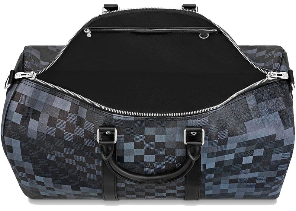 LV Keepall Bandoulière 50 Gray Pixel