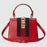 Gucci Sylvie Leather Mini Top Handle Hibiscus Red Bag