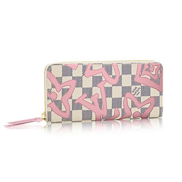 LV Clemence Wallet Damier Azur Canvas