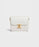 Celine Medium Triomphe Bag In Shiny Calfskin White