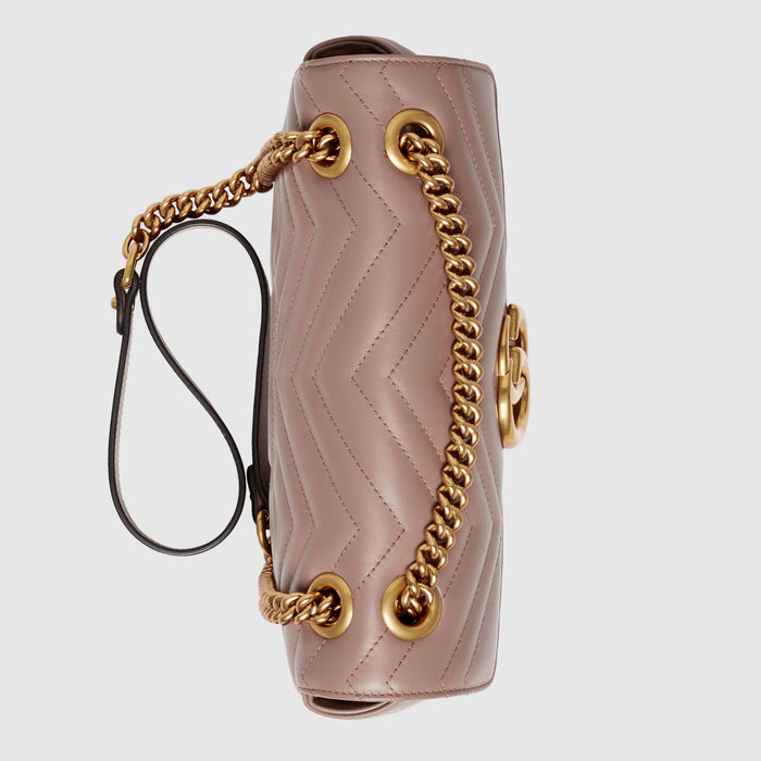 Gucci GG Marmont Medium Matelasse Shoulder Bag Dusty Pink