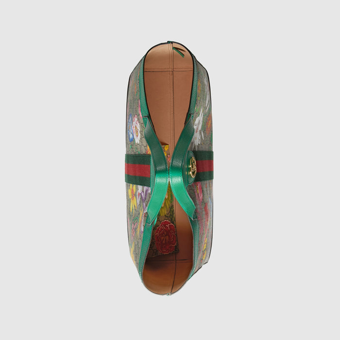 Gucci Ophidia GG Flora Medium Tote Green
