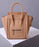Celine Mini Luggage Handbag Drummed Calfskin Brown