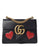 Gucci GG Marmont Leather Shoulder Bag Hearts Black