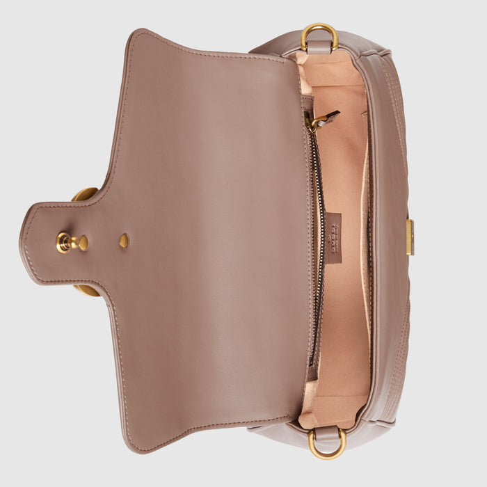 Gucci GG Marmont Small Top Handle Bag Dusty Pink Matelasé