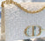 Dior Wavy-Effect 30 Montaigne Bag With Chain White