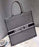 Dior Book Tote Bag In White and Black Embroidered Canvas Houndstooth Motif