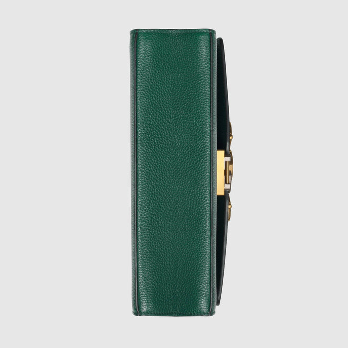 Gucci Zumi Grainy Leather Small Shoulder Bag Green