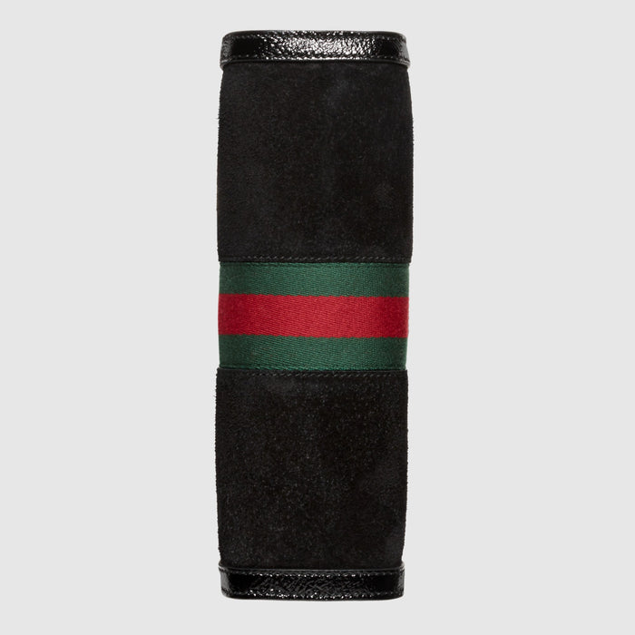Gucci Ophidia Suede Small Shoulder Bag Black