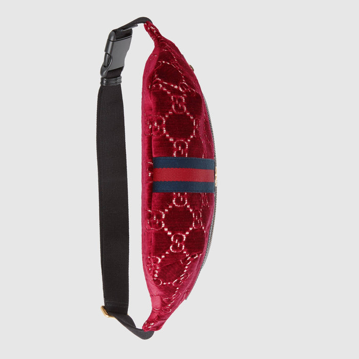 GG Velvet Belt Bag Red