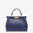Fendi Peekaboo Iconic Mini Blue Leather Bag