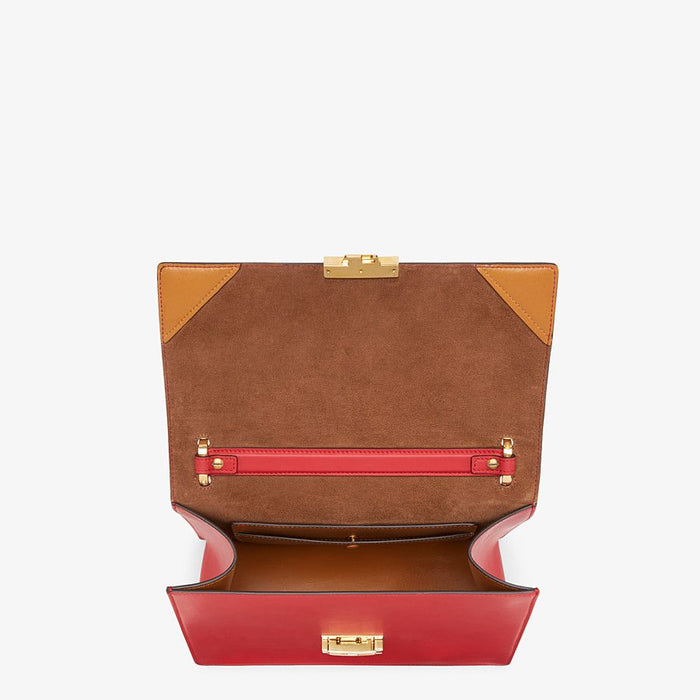 Fendi Kan U Leather Bag Red