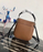 Prada Margit Leather Shoulder Bag Brown