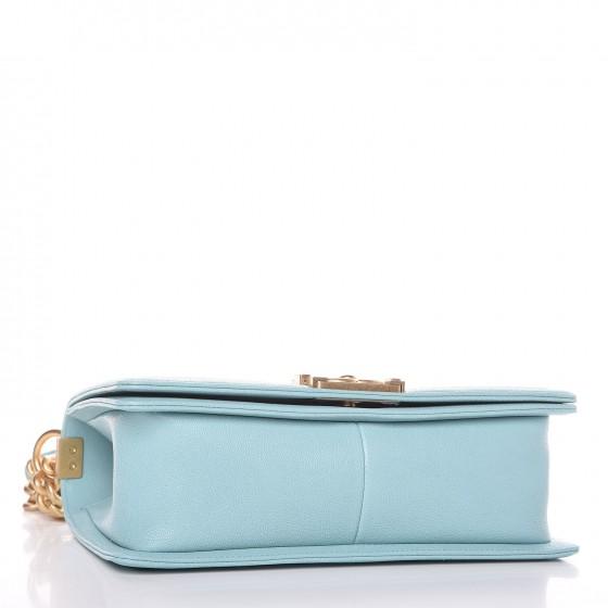 Chanel Boy Medium Handbag Sky Blue