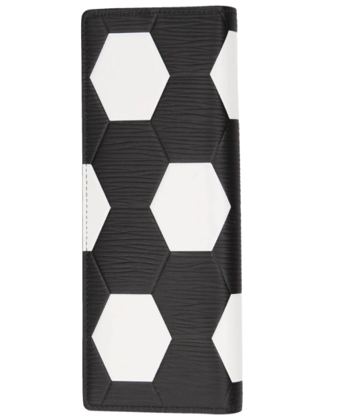 LV Brazza Wallet Epi Leather Hexagon Black