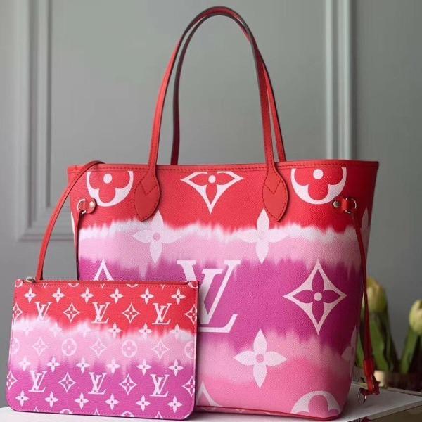 LV Escale Neverfull MM Rouge