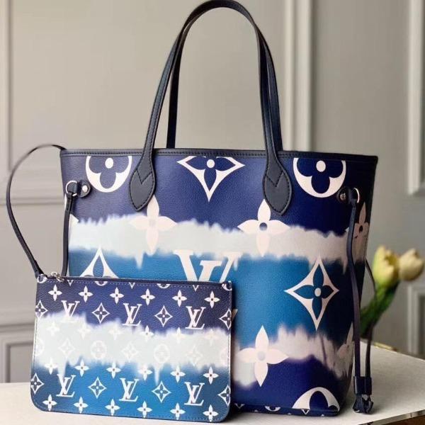 LV Escale Neverfull MM Bleu