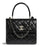 Chanel Small Flap Bag With Top Handle Black-Silver