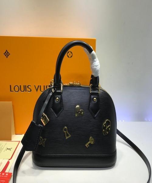 Louis Vuitton - Cherrywood BB Smooth Patent Leather Monogram Top Handle