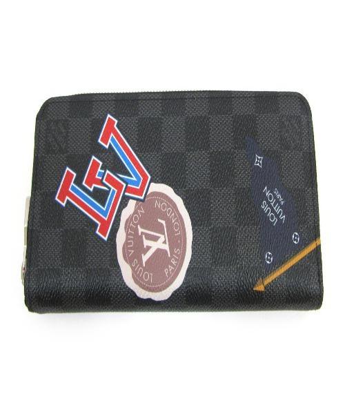 LV League Zippy Long Wallet Vertical Damier Graphite 2017