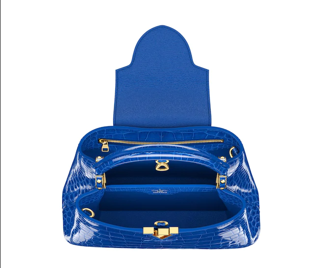 LV Capucines BB Crocodilien Brillant Ocean Blue