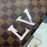 LV Double Zip Pochette Damier Ebene LV Print