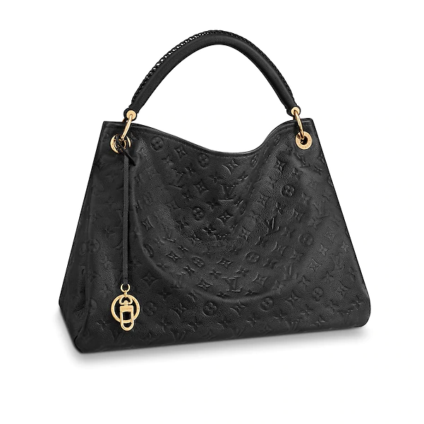 lv artsy mm monogram empreinte leather black