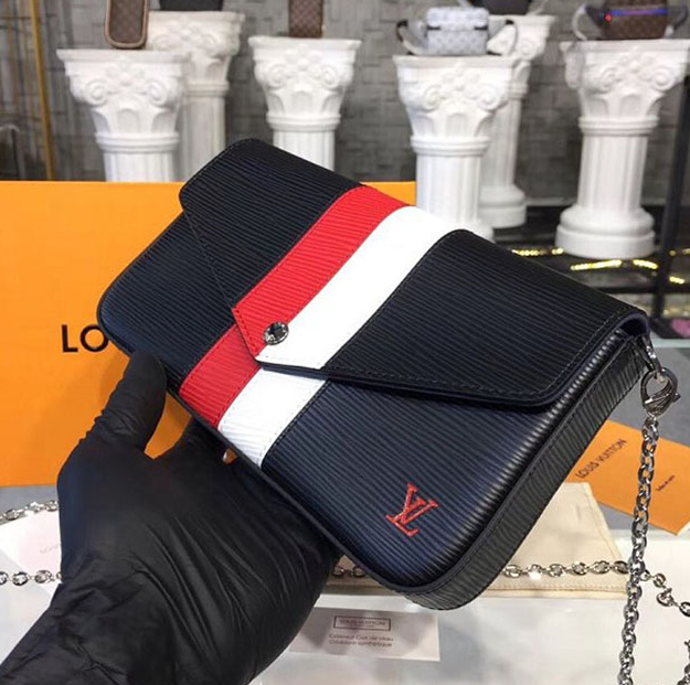 LV Pochette Felicie Epi Leather Noir