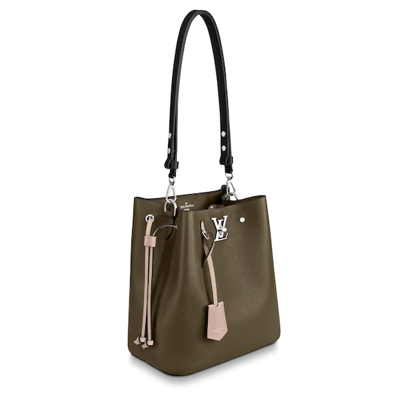 LV LockMe Bucket Laurier Toffee Latte Black