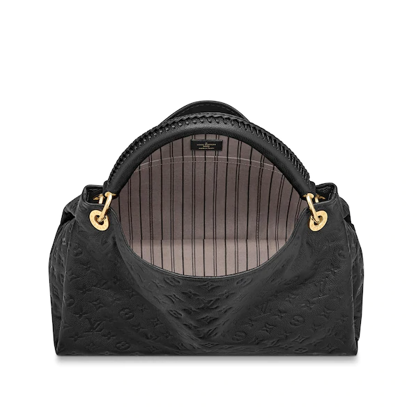 lv artsy mm monogram empreinte leather black