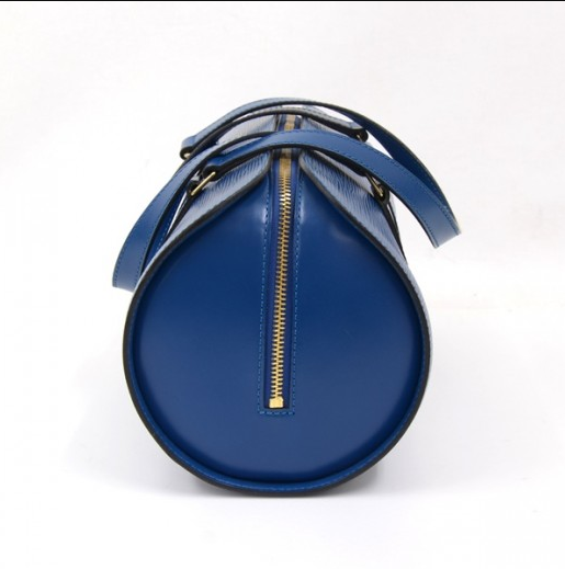 LV Soufflot Bag Black Epi Leather Blue