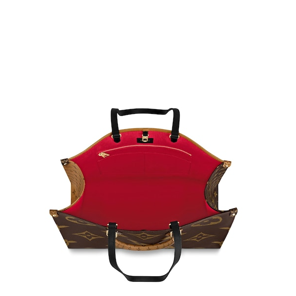 LV Onthego Monogram Canvas &amp; Monogram Reverse Canvas GM