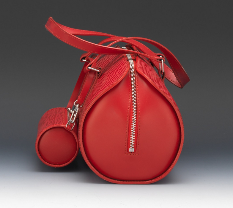 LV Soufflot Bag Black Epi Leather Red<