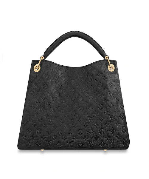 lv artsy mm monogram empreinte leather black