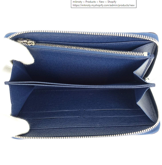 LV Zippy Organizer Epi Leather Navy