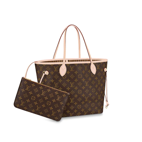 LV Neverfull MM Monogram Beige