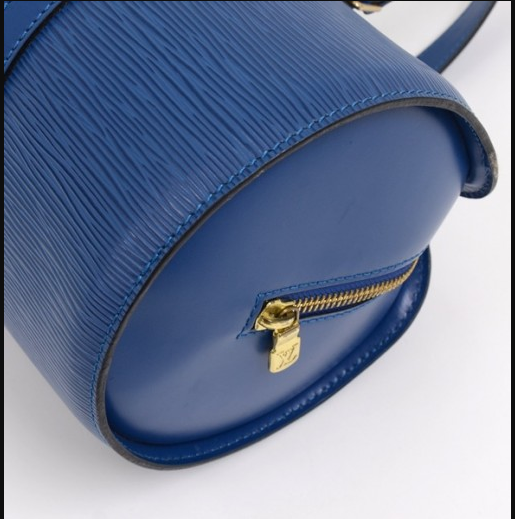 LV Soufflot Bag Black Epi Leather Blue