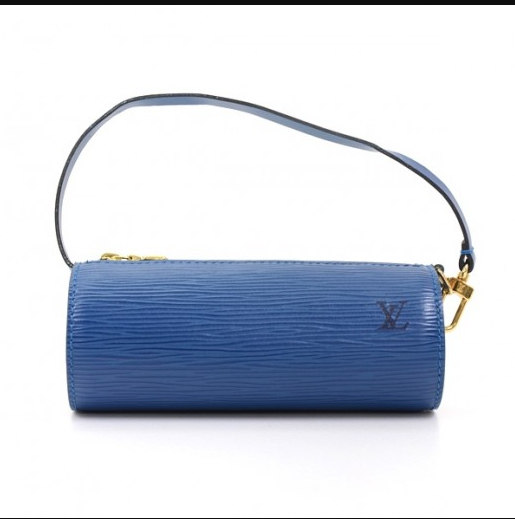 LV Soufflot Bag Black Epi Leather Blue